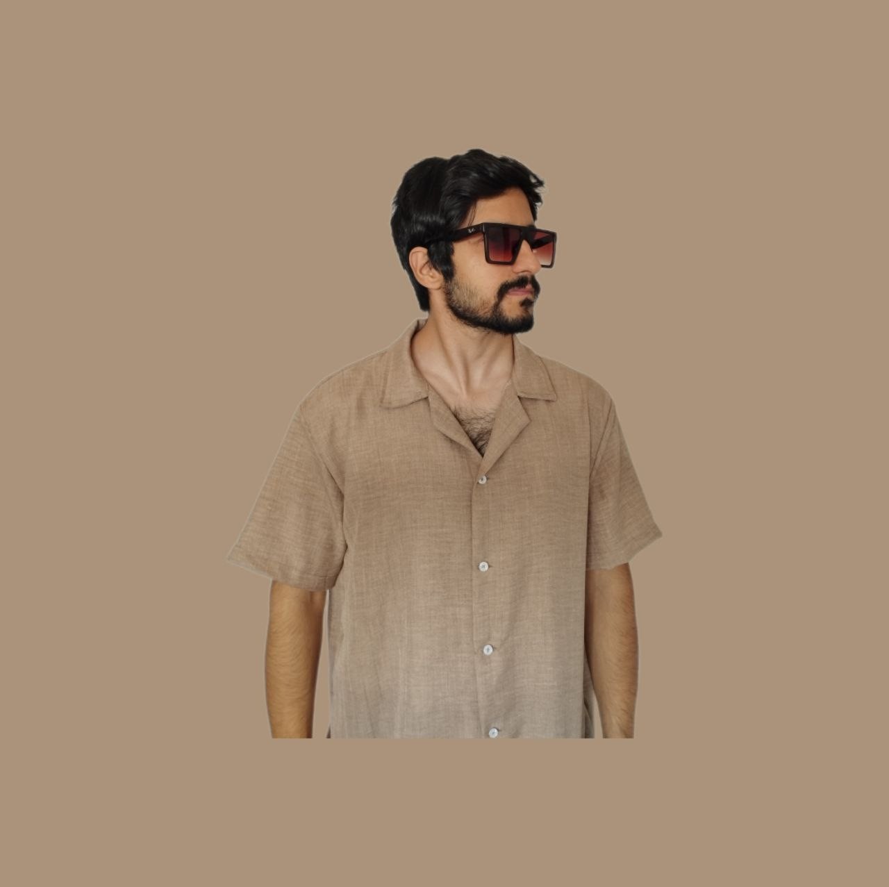 پیراهن مردانه لینن کرم